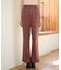 [Sシリーズ対応商品]起毛ストレートフレアパンツ