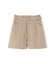 [低身長サイズ／Sシリーズ]先染めチェックベルト付きショートパンツ