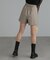 [低身長サイズ／Sシリーズ]先染めチェックベルト付きショートパンツ