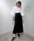 [Sシリーズ対応商品]ハイウエストラッフルフロントスリットマーメイドスカート