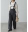 [低身長サイズ／Sシリーズ]2Wayサス付きハイウエストタックワイドデニムパンツ