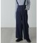 [低身長サイズ／Sシリーズ]2Wayサス付きハイウエストタックワイドデニムパンツ