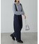 [低身長サイズ／Sシリーズ]2Wayサス付きハイウエストタックワイドデニムパンツ