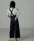 [低身長サイズ／Sシリーズ]2Wayサス付きハイウエストタックワイドデニムパンツ