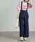 [低身長サイズ／Sシリーズ]2Wayサス付きハイウエストタックワイドデニムパンツ