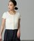 フロントボタンショート丈メローカットソー