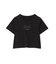 ラインストーンロゴショート丈Tシャツ