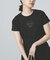 ラインストーンロゴショート丈Tシャツ