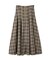 コルセットチェックフレアスカート