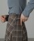 コルセットチェックフレアスカート