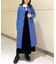 [低身長サイズ／Sシリーズ]メルトンノーカラーロングコート