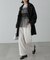 スタンドカラーミドル丈コート