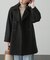 スタンドカラーミドル丈コート