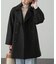 スタンドカラーミドル丈コート
