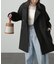 スタンドカラーミドル丈コート