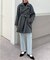 スタンドカラーミドル丈コート