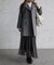 スタンドカラーミドル丈コート