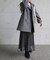 スタンドカラーミドル丈コート