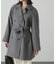 スタンドカラーミドル丈コート