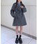 スタンドカラーミドル丈コート
