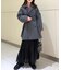 スタンドカラーミドル丈コート
