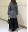 スタンドカラーミドル丈コート