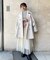 スタンドカラーミドル丈コート