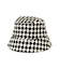 チェッカー柄ダウンブリムバケット