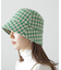 チェッカー柄ダウンブリムバケット