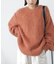 ［オレンジカラーWEB限定］ウール混シャギークルーネックニット