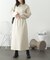 ウエストドロストパフスリーブニットワンピース