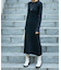 リブニットロングワンピース