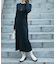 リブニットロングワンピース