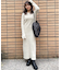 リブニットロングワンピース