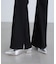 【4サイズ展開XS-L] 内スリットベルボトムデニムパンツ