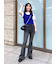 【3サイズ展開XS-M] 内スリットベルボトムデニムパンツ