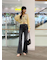 【3サイズ展開XS-M] 内スリットベルボトムデニムパンツ