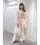 【3サイズ展開XS-M] 内スリットベルボトムデニムパンツ