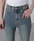 【3サイズ展開XS-M] 内スリットベルボトムデニムパンツ