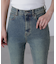 【3サイズ展開XS-M] 内スリットベルボトムデニムパンツ