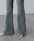 【3サイズ展開XS-M] 内スリットベルボトムデニムパンツ