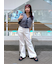 【4サイズ展開XS-L] ベーシックワイドデニムパンツ