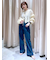 【4サイズ展開XS-L] ベーシックワイドデニムパンツ