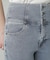 ハイウエストボタンフライスキニーデニムパンツ
