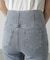 ハイウエストボタンフライスキニーデニムパンツ