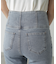ハイウエストボタンフライスキニーデニムパンツ
