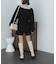 スクエアネックリブニットロンパース