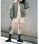 スクエアネックリブニットロンパース