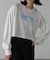 フロッキープリントロングTシャツ