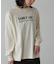フロッキープリントロングTシャツ